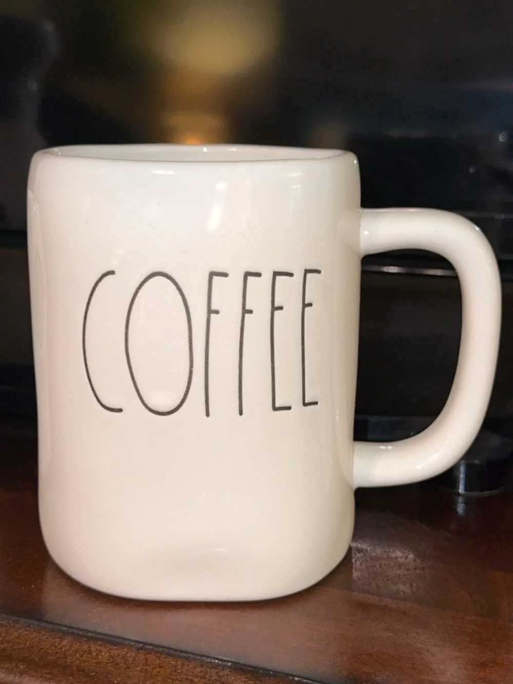 Rae Dunn scented CANDLE ceramic white VANILLA COFFEE 14.8 mug cup